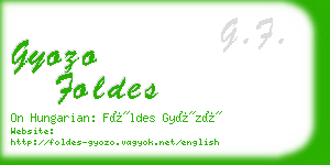 gyozo foldes business card